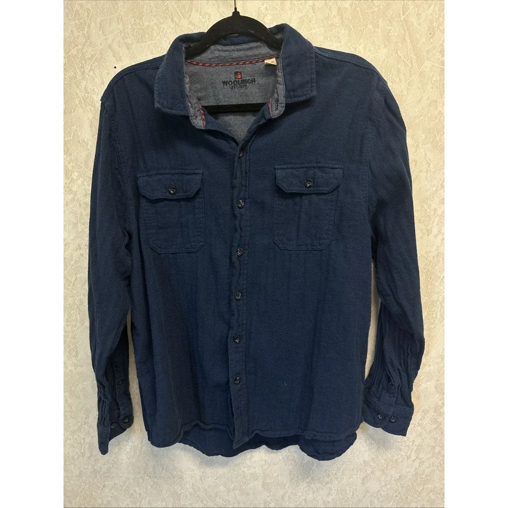 Woolrich Button Up Shirt‎ Women's Extra Large Flannel Blue Outdoor